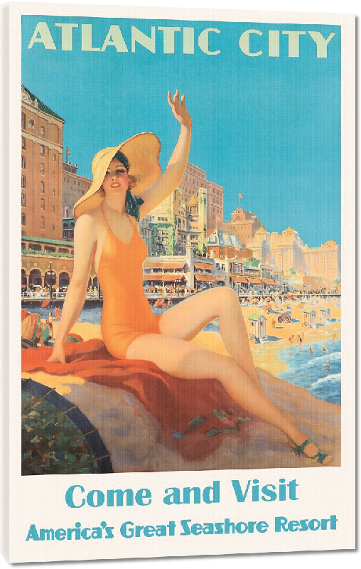 Toiles imprimées Affiche rétro vintage Atlantic City