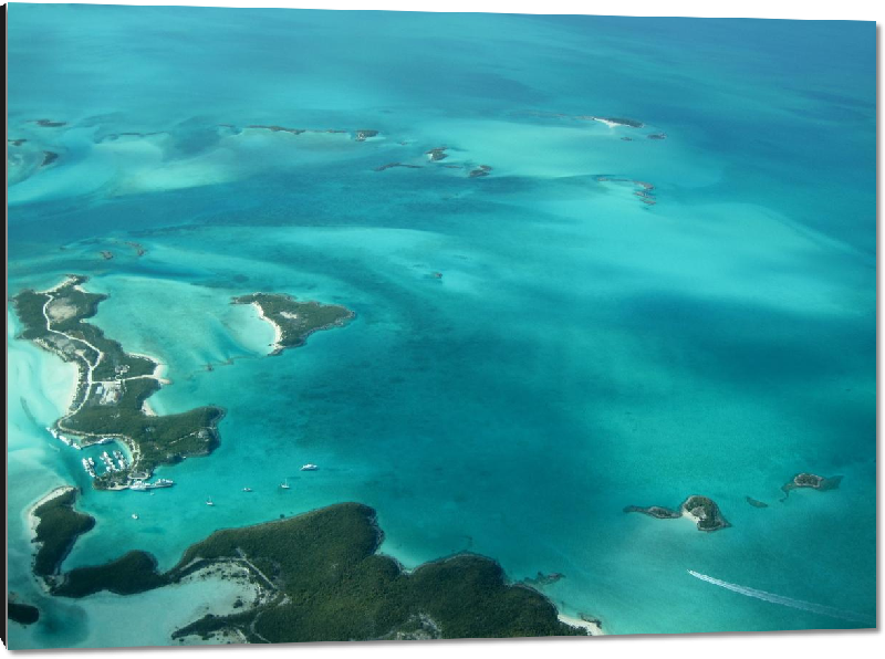 Impression sur aluminium Photo vue aérienne Bahamas