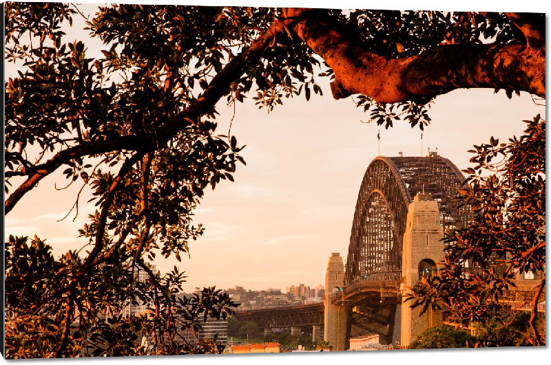 Impression sur aluminium Photo pont Harbour Bridge à Sydney en Australie