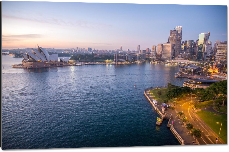 Impression sur aluminium Photo vue de l'opéra de Sydney en Australie