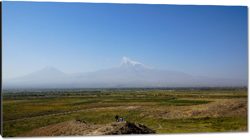 Impression sur aluminium Photo paysage montagneux en Arménie