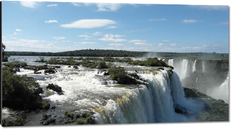 Impression sur aluminium Photo des chutes d'Iguazu en argentine