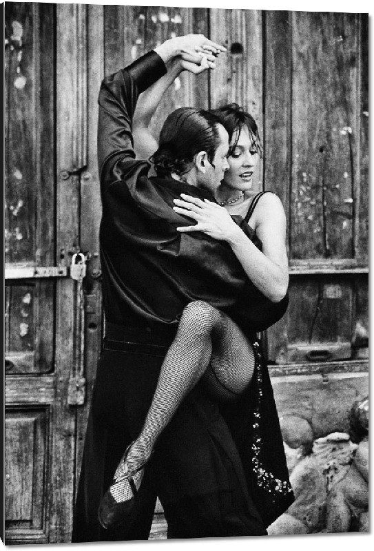 Impression sur aluminium Photo noir et blanc danse couple Tango en Argentine