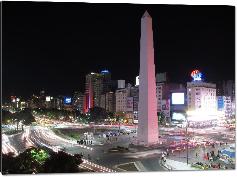 Impression sur aluminium Photo nuit à Buenos Aire en Argentine