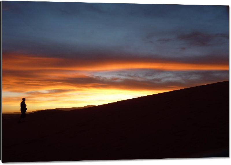 Impression sur aluminium Photo coucher de soleil sur les collines d'Argentine