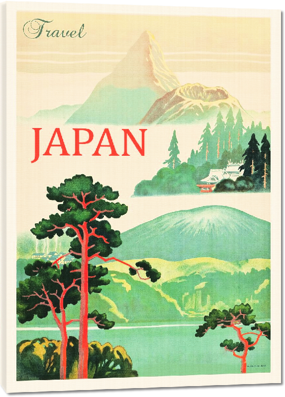 Toiles imprimées Illustration affiche ancienne Japon