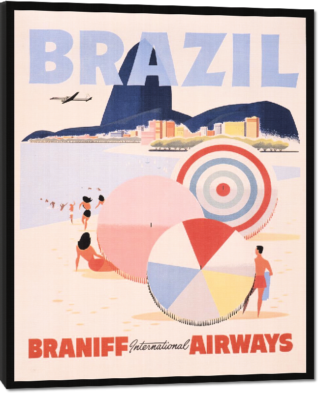 Toiles imprimées Affiche illustration rétro vintage Brésil