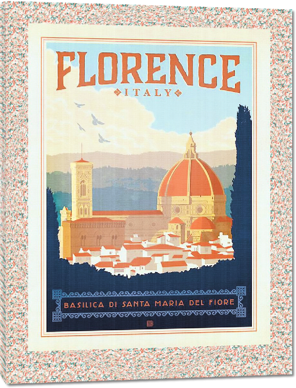 Toiles imprimées Affiche illustration florence Italie