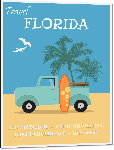 Impression sur aluminium Affiche illustration Floride surf
