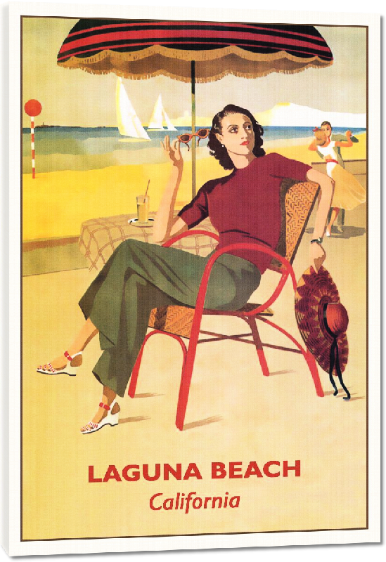 Toiles imprimées Affiche illustration Laguna beach