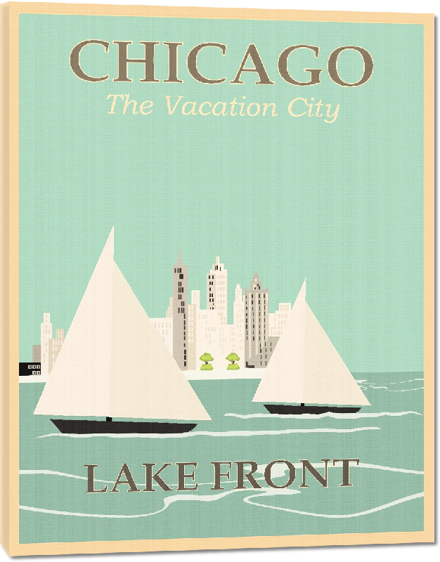 Toiles imprimées Affiche illustration Chicago