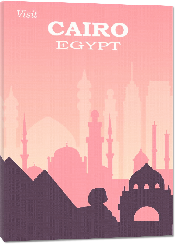 Toiles imprimées Affiche illustration Caire Egypte