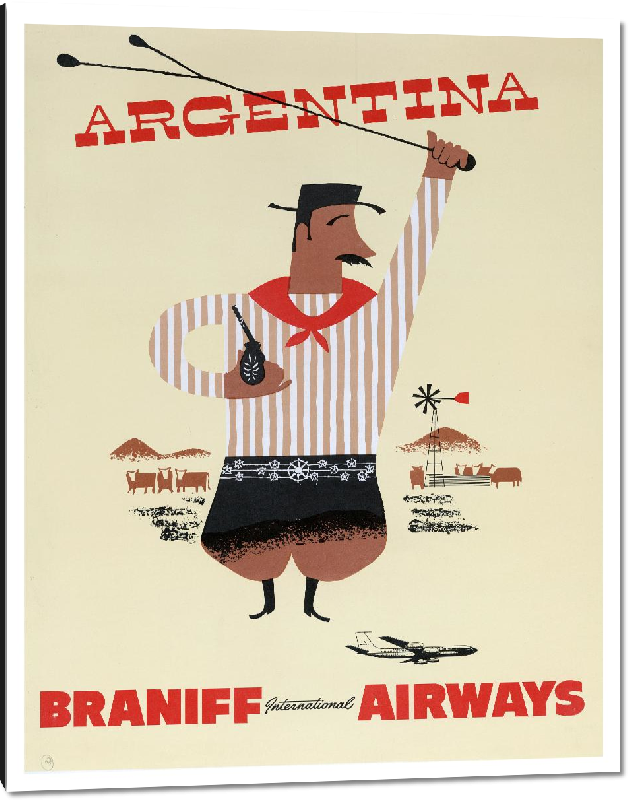 Impression sur aluminium Affiche illustration Argentine