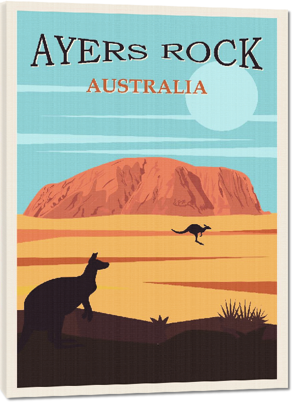 Toiles imprimées Affiche illustration Australie ayery rock