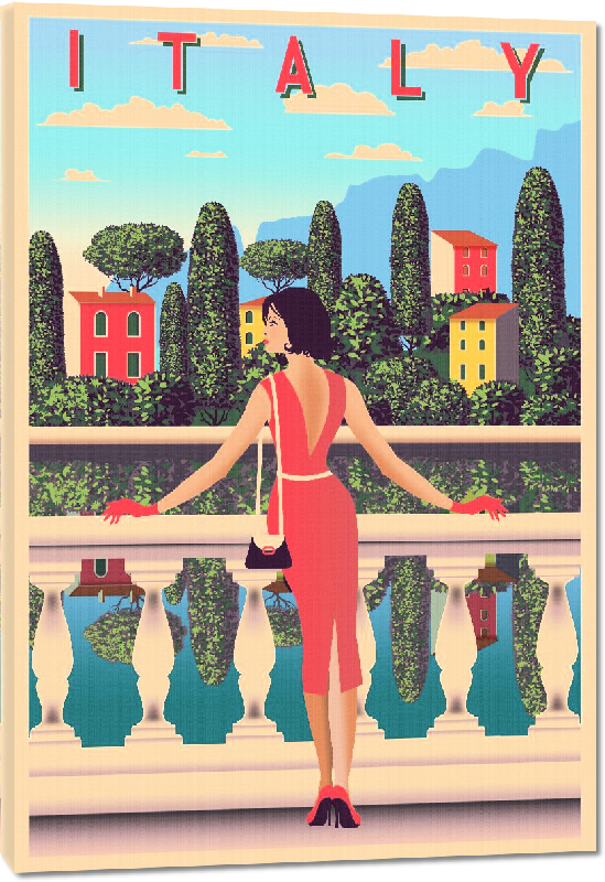 Toiles imprimées Affiche illustration Italie