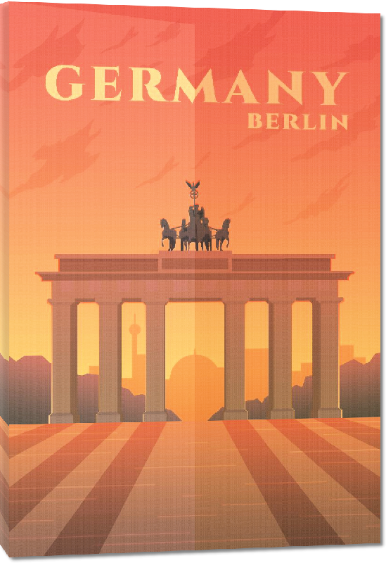 Toiles imprimées Affiche illustration Berlin Allemagne