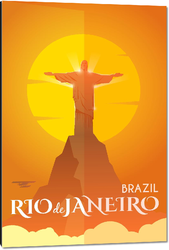 Impression sur aluminium Affiche illustration Rio Brésil