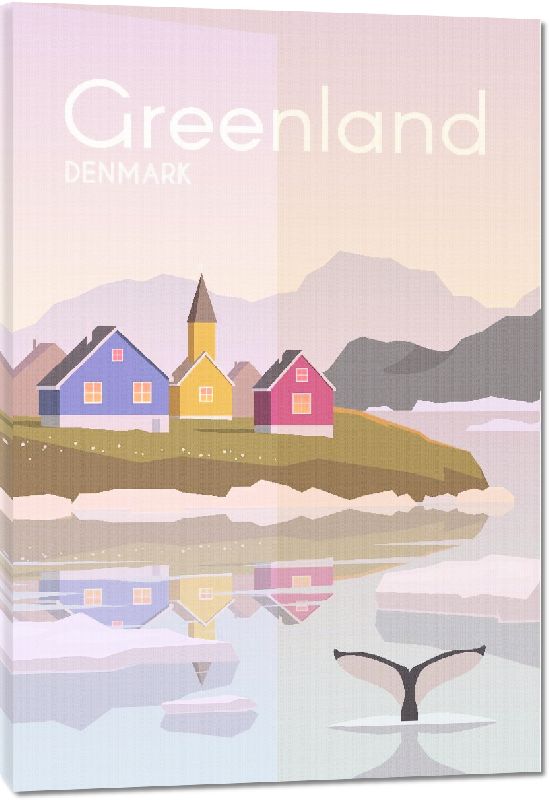 Toiles imprimées Affiche illustration Groenland