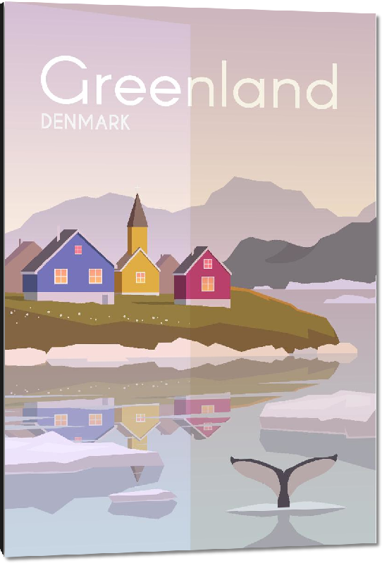 Impression sur aluminium Affiche illustration Groenland