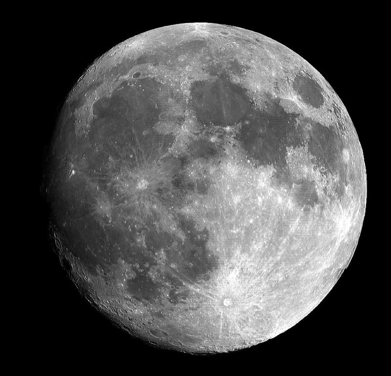 Photo vue de l'espace de la lune