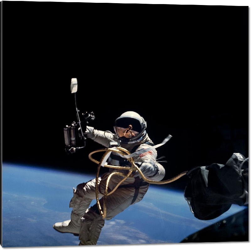 Impression sur aluminium Photo Astronaute Edward White 1965