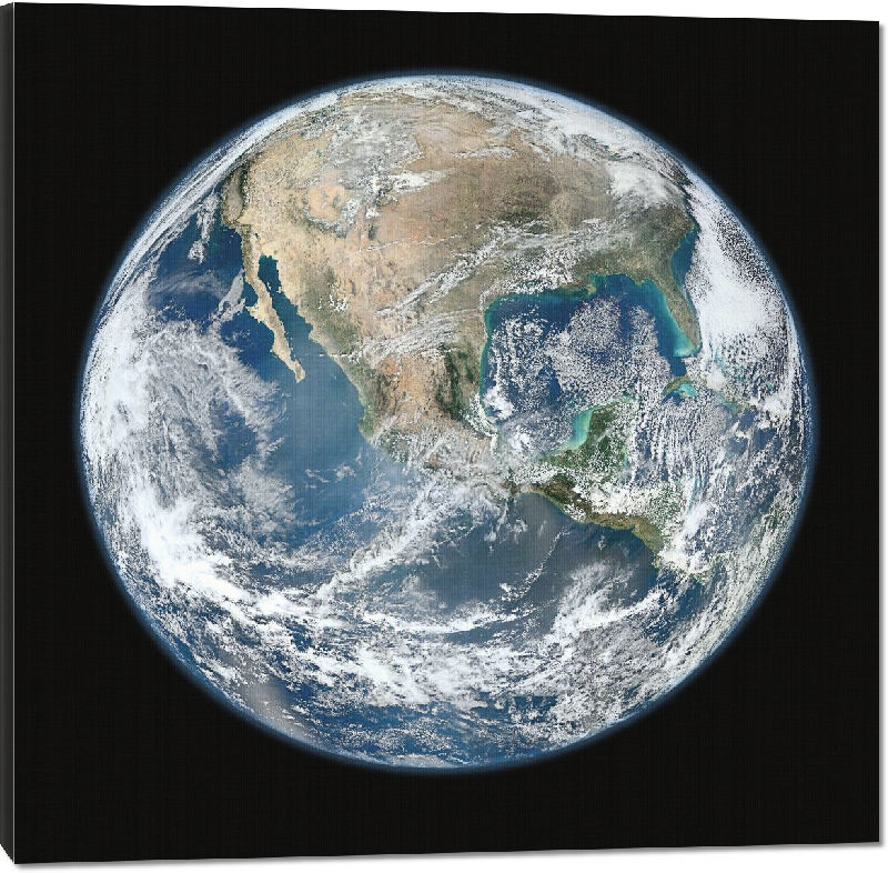 Toiles imprimées Photo de la terre vue de l'espace
