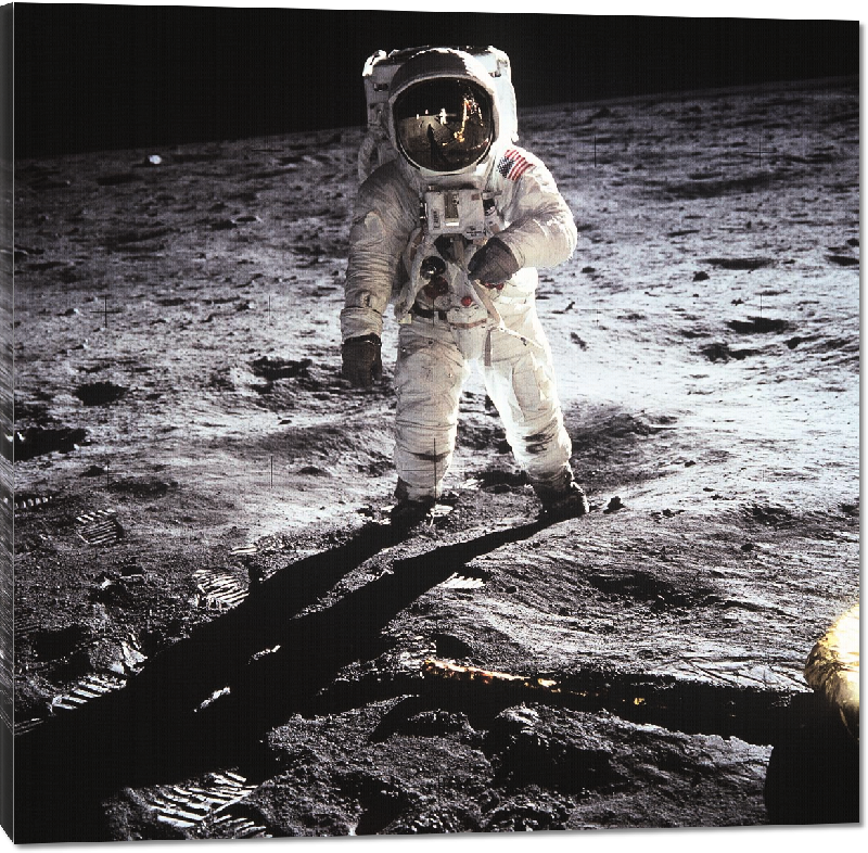 Toiles imprimées Photo Buzz Aldrin appollo 11 sur la Lune