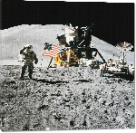 Toiles imprimées Photo James Irwin appollo 15 sur la lune