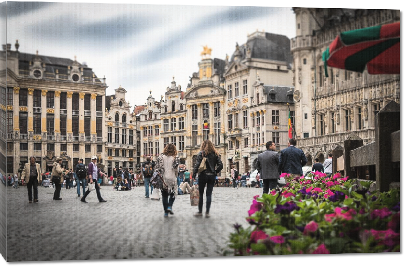 Toiles imprimées Photo place centrale Bruxelles en Belgique