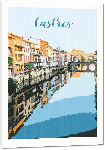 Toiles imprimées Affiche illustration vintage ville de Castres