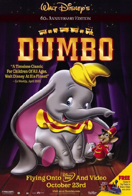 Affiche du dessin animé Dumbo