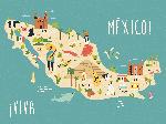 Carte illustrée du Mexique 