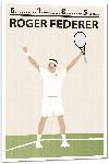Toiles imprimées Affiche illustration Roger Federer