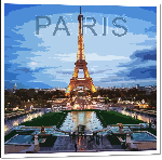 Impression sur aluminium Affiche Paris tour Eiffel