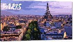 Impression sur aluminium Poster Paris Tour Eiffel