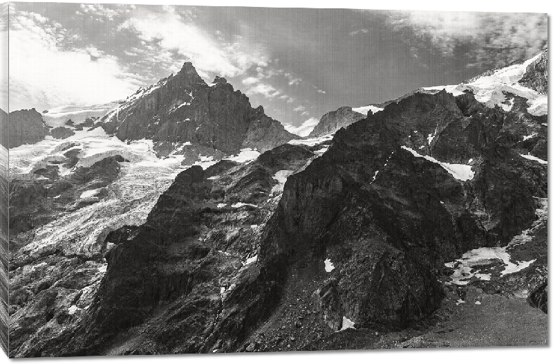 Toiles imprimées Photo noir et blanc montagne