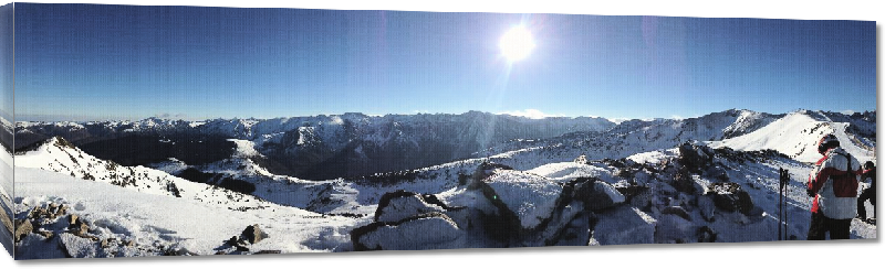 Toiles imprimées Photo panorama depuis la station d'Ax les Thermes montagne Ariège 
