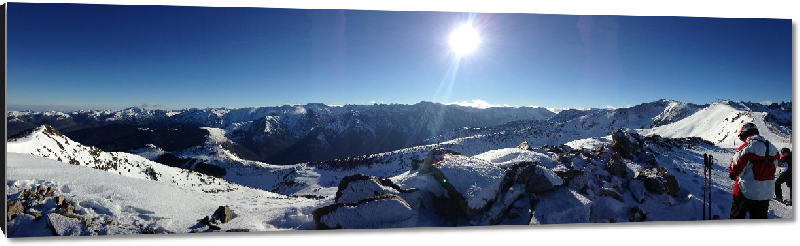 Impression sur aluminium Photo panorama depuis la station d'Ax les Thermes montagne Ariège 