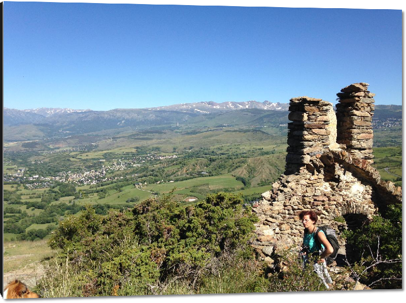 Impression sur aluminium Photo du plateau Cerdan depuis Sant Feliu montagne Pyrénées Orientales 