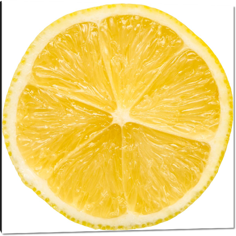 Impression sur aluminium Photo coupe citron jaune