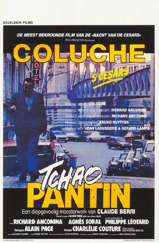 Affiche du film Tchao pantin avec Coluche