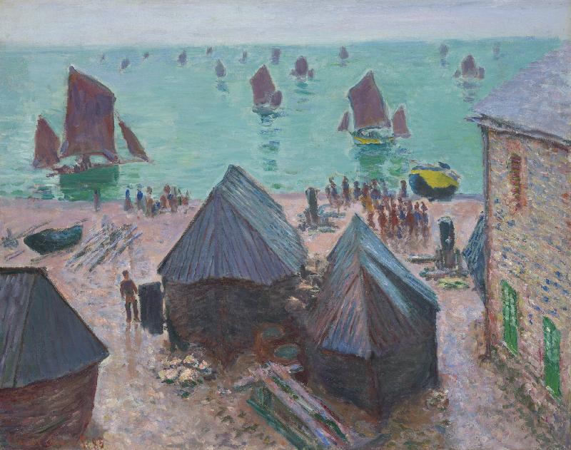 Reproduction art de Claude Monet The Departure of the Boats, Étretat