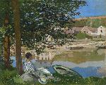 Reproduction art Sur les bords de Seine à Bennecourt de Claude Monet