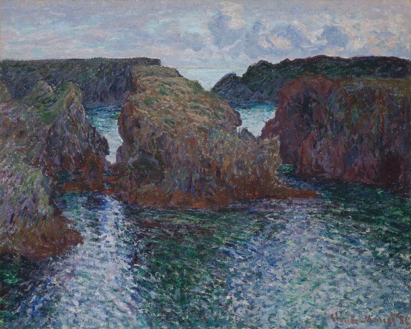 Reproduction d'art du tableau de Claude Monet : Rochers à Port-Goulphar, Belle-Île