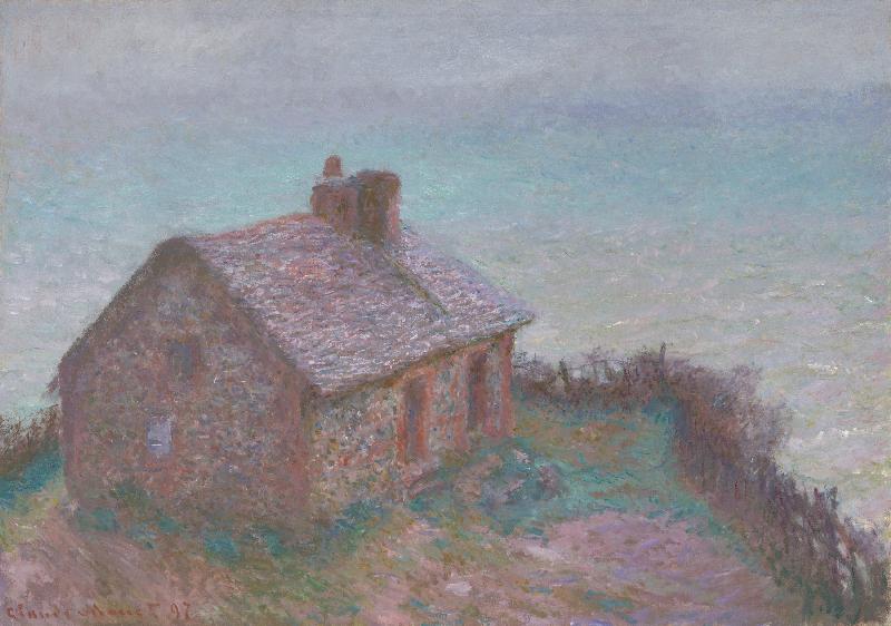Reproduction d'art du tableau de Claude Monet : la maison de Varengeville