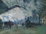 Reproduction art de la peinture Arrivée du train de Normandie, gare Saint-Lazare de Claude Monet