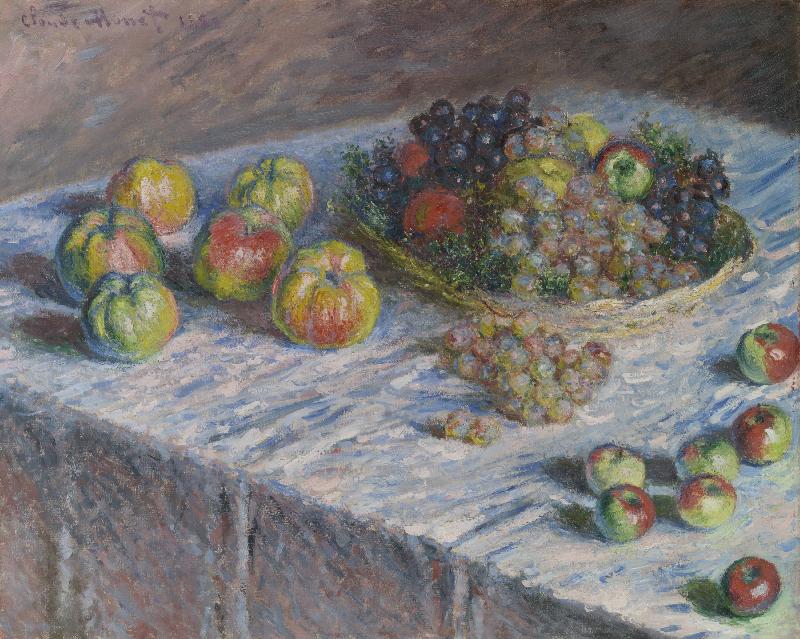Reproduction art de la peinture pommes et raisins de Claude Monet
