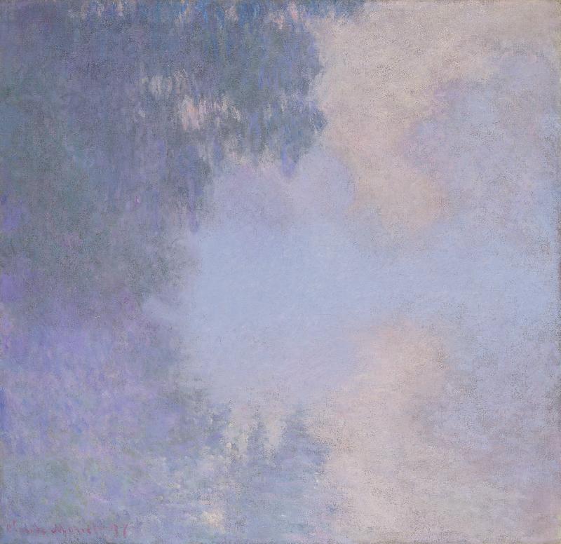 Reproduction art de la peinture Bras de Seine près de Giverny, brouillard de Claude Monet