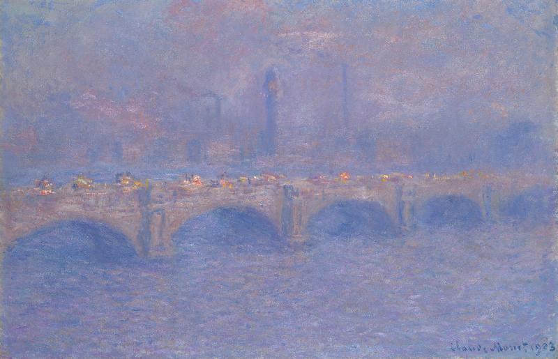 Reproduction art de la peinture pont de Waterloo de Claude Monet