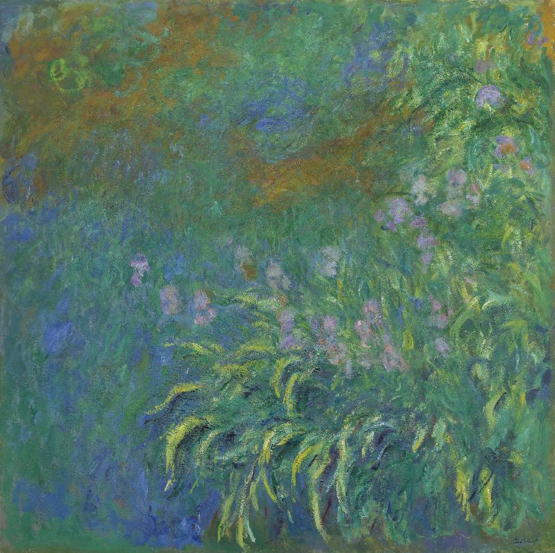 Reproduction art de la peinture Iris de CLaude Monet